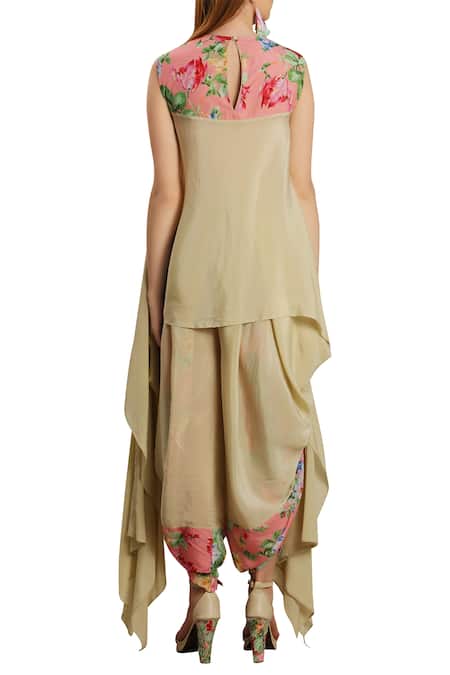 Nikasha Asymmetric Floral print Tunic With Dhoti pants 