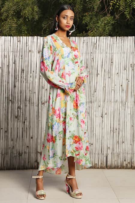 Nikasha Floral Printed Midi Dress 