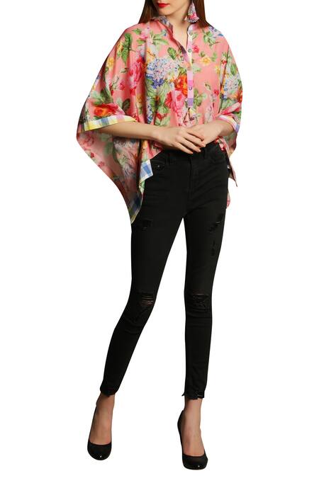 Buy Nikasha Pink Printed Crop Top Online at Aza Fashions Buy_Nikasha_Pink Printed Crop Top _Online_at_Aza_Fashions