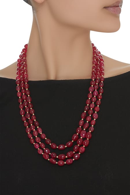 Moh-Maya By Disha Khatri Three layered stone necklace 