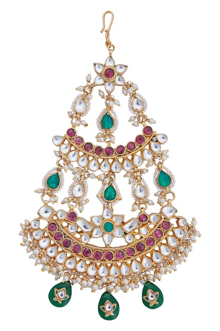 Moh-Maya by Disha Khatri Gold Plated Artificial Stones Semi Precious Passa 