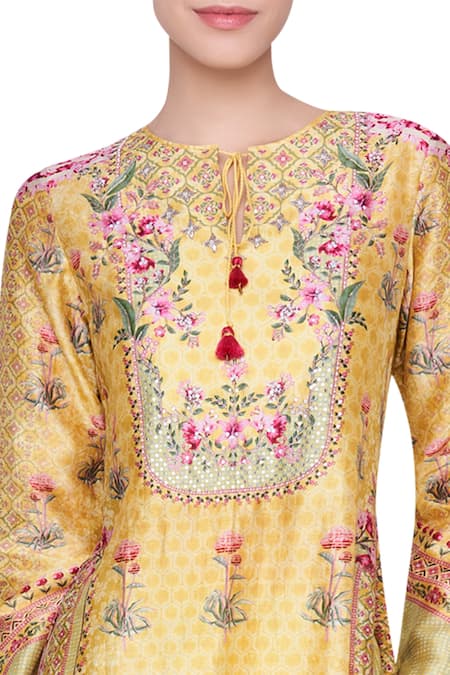 Anita Dongre_Floral Print Asymmetric Tunic_Online_at_Aza_Fashions