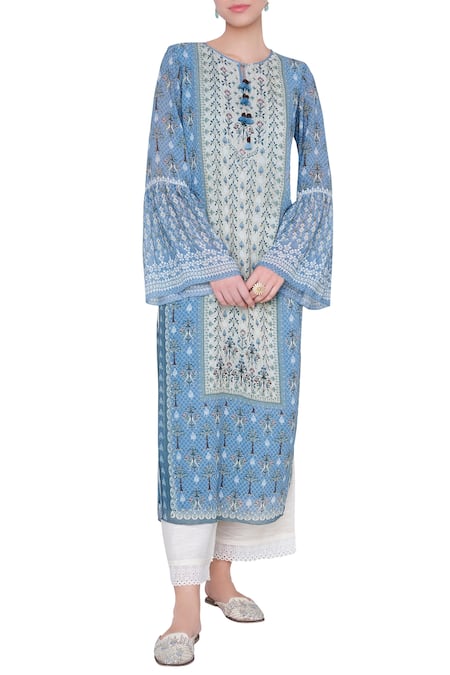 Anita Dongre Floral Printed Tunic With Bell Sleeves