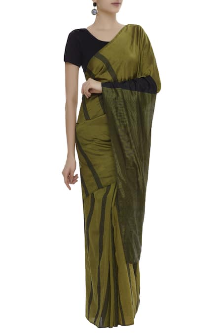 Akaaro Silk Stripe Saree 