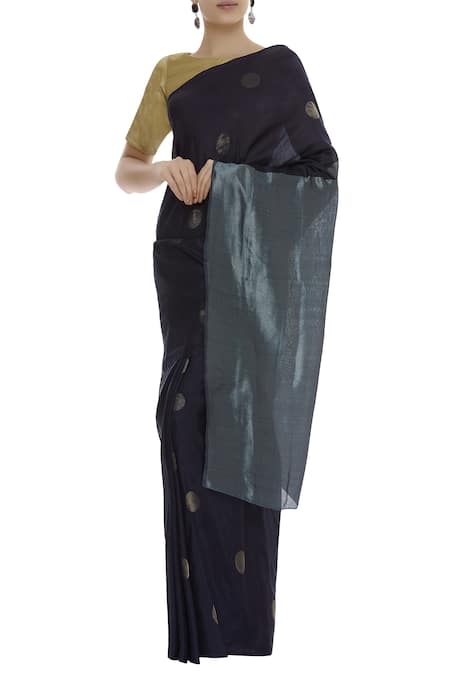 Akaaro Blue Silk Saree Online at Aza Fashions Akaaro_Blue Silk Saree _Online_at_Aza_Fashions