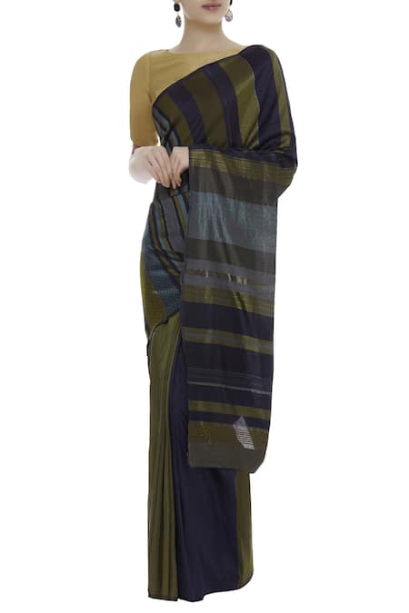 Akaaro Silk Striped Saree 