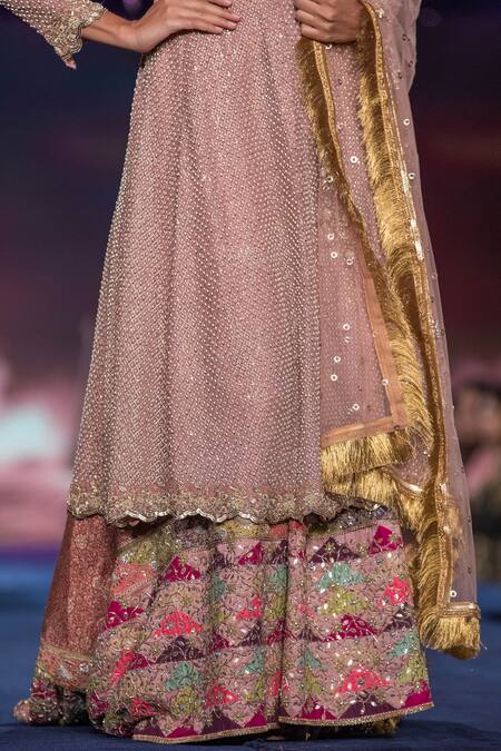 Buy House Of Kotwara Purple Net Pearls V Neck Moti Bloom Jaal Embroidered Kurta Sharara Set Online at Aza Fashions Buy_House Of Kotwara_Purple Net Pearls V Neck Moti Bloom Jaal Embroidered Kurta Sharara Set_Online_at_Aza_Fashions