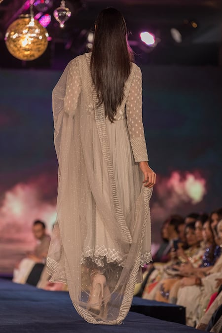 Shop House Of Kotwara Grey Round Embroidered Anarkali Set at Aza Fashions Shop_House Of Kotwara_Grey Round Embroidered Anarkali Set _at_Aza_Fashions