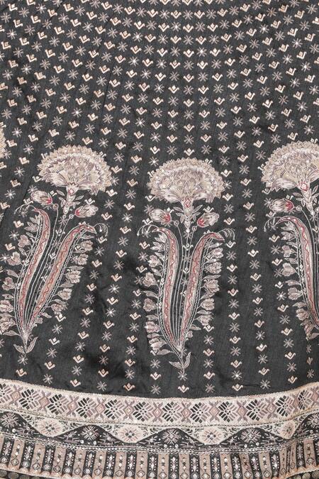 RI.Ritu Kumar Black Embroidered Lehenga Set at Aza Fashions RI.Ritu Kumar_Black Embroidered Lehenga Set _at_Aza_Fashions