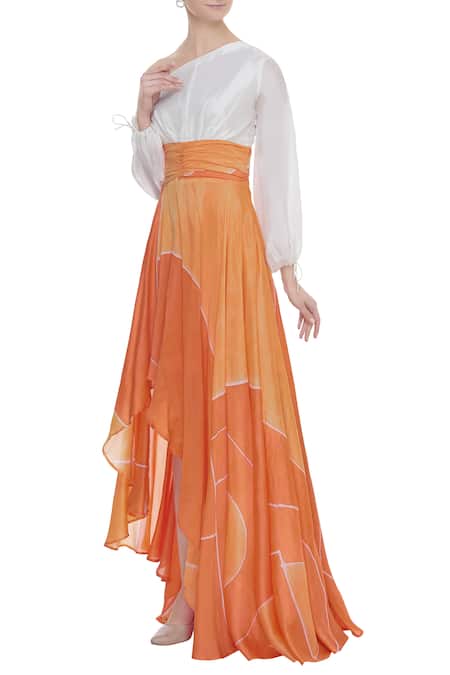 Vedika M Printed Asymmetric Dress 