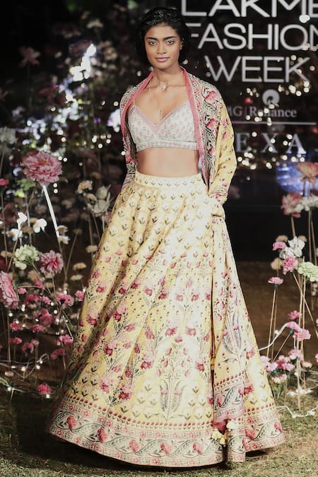 Anita Dongre Floral Printed Lehenga With Blouse And Dupatta