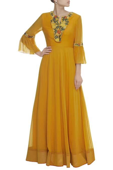 Desert Shine by Sulochana Jangir Floral Embroidered Gown 