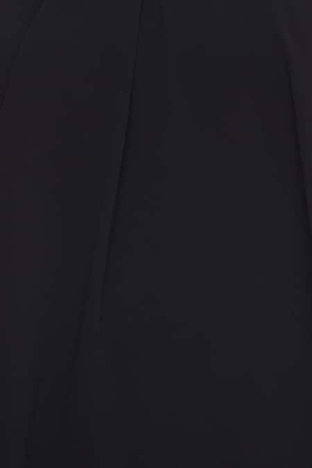 Gauri & Nainika Black Viscose Georgette High Neck Sleeveless Dress at Aza Fashions Gauri & Nainika_Black Viscose Georgette High Neck Sleeveless Dress _at_Aza_Fashions