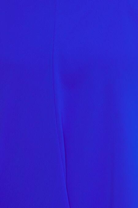 Gauri & Nainika Blue Viscose Georgette Sleeveless Trapeze Dress at Aza Fashions Gauri & Nainika_Blue Viscose Georgette Sleeveless Trapeze Dress _at_Aza_Fashions