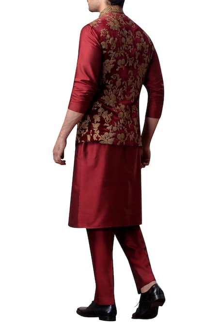 Kommal Sood Gold floral embroidered bundi 