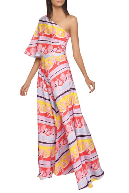 Swati Vijaivargie One Shoulder Printed Jumpsuit 