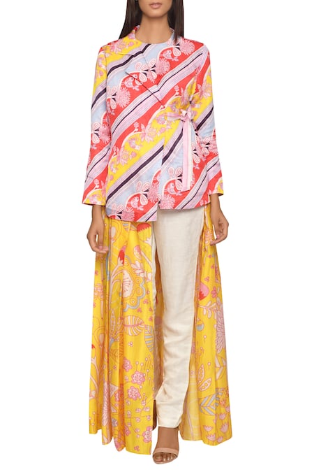 Swati Vijaivargie Printed Jacket Pant Set 
