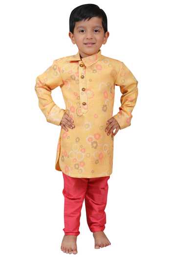 Buy Kirti Agarwal - Pret N Couture Yellow Cotton, Silk Embroidery Floral Print Kurta Set at Aza Fashions Buy_Kirti Agarwal - Pret N Couture_Yellow Cotton, Silk Embroidery Floral Print Kurta Set _at_Aza_Fashions