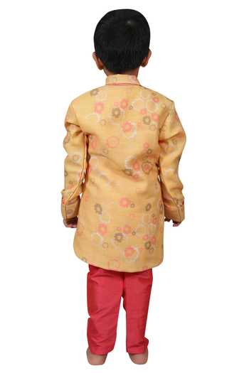 Shop Kirti Agarwal - Pret N Couture Yellow Cotton, Silk Embroidery Floral Print Kurta Set at Aza Fashions Shop_Kirti Agarwal - Pret N Couture_Yellow Cotton, Silk Embroidery Floral Print Kurta Set _at_Aza_Fashions