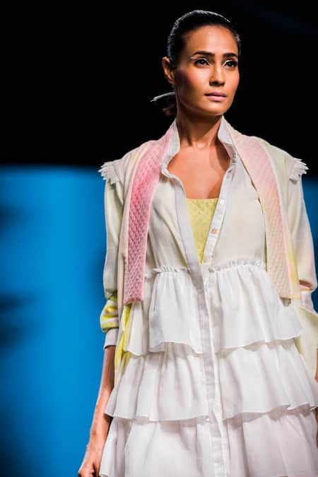 Shop Arcvsh By Pallavi Singh Multi Color Bamberg Cotton Stripe Block Print Palazzo at Aza Fashions Shop_Arcvsh By Pallavi Singh_Multi Color Bamberg Cotton Stripe Block Print Palazzo_at_Aza_Fashions