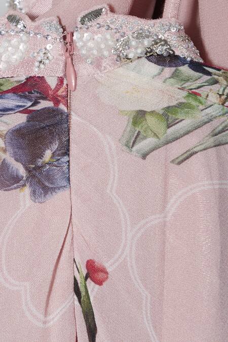 Shop Mahima Mahajan Pink Square Neck Embroidered Lehenga Set Online at Aza Fashions Shop_Mahima Mahajan_Pink Square Neck Embroidered Lehenga Set_Online_at_Aza_Fashions