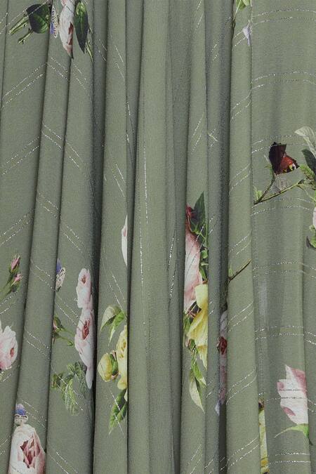 Mahima Mahajan Green Round Printed Lehenga Set at Aza Fashions Mahima Mahajan_Green Round Printed Lehenga Set_at_Aza_Fashions