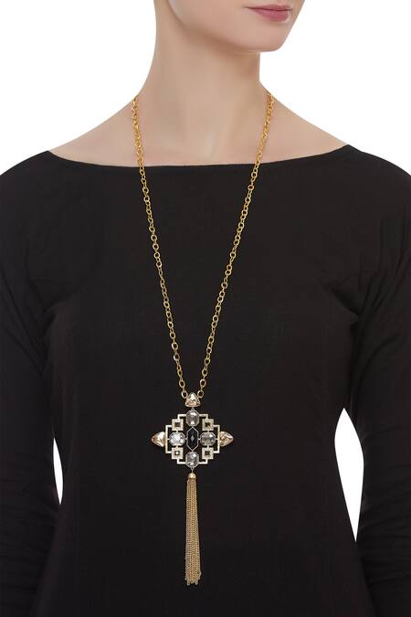 Masaya Jewellery Tassel pendant necklace 