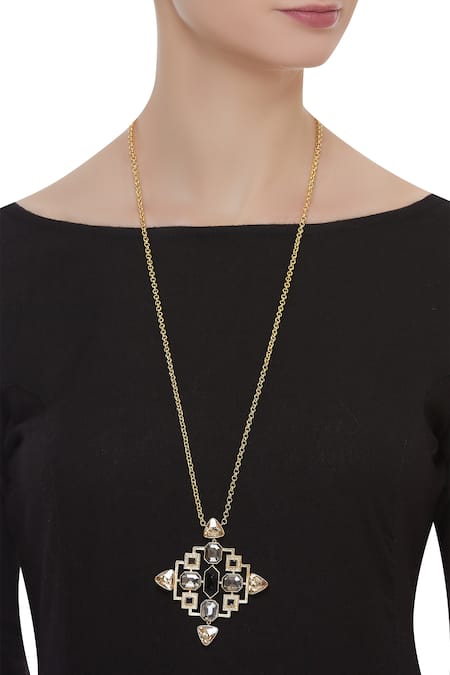 Masaya Jewellery Geometric pendant necklace 