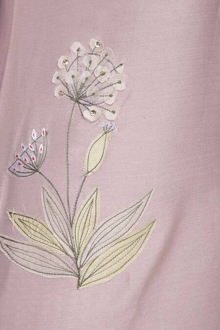 Shop_Devnaagri_Purple Embroidered Kurta Set_Online_at_Aza_Fashions