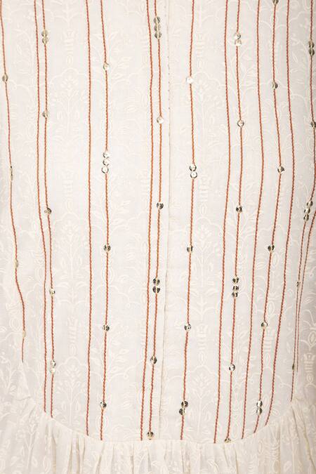 Shop_Devnaagri_Off White Block Printed Kurta Set_Online_at_Aza_Fashions