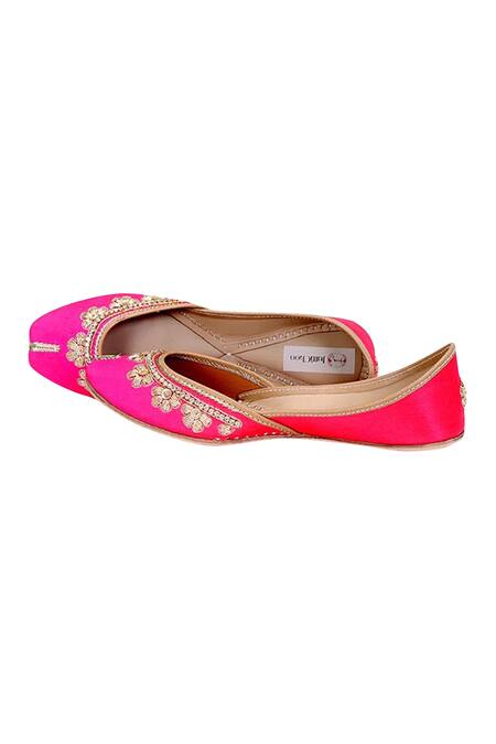 Shop_Jutti Choo_Pink Floral-embroidered-juttis_Online_at_Aza_Fashions
