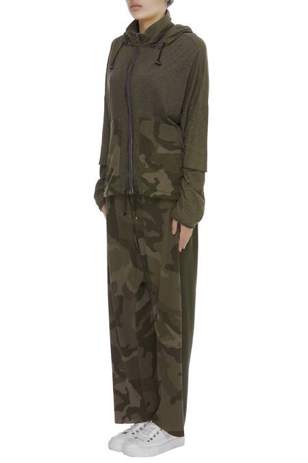 Buy_Kapda By Urvashi Kaur_Green Hoodie Jacket With Side Pockets_Online_at_Aza_Fashions