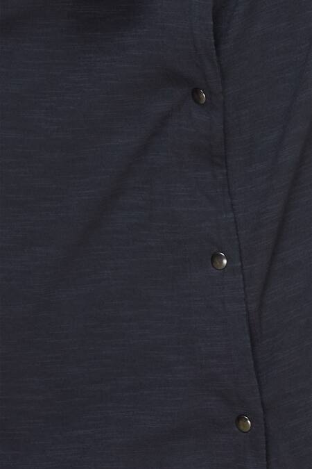 Kapda By Urvashi Kaur_Grey Sleeveless Draped Shrug_at_Aza_Fashions