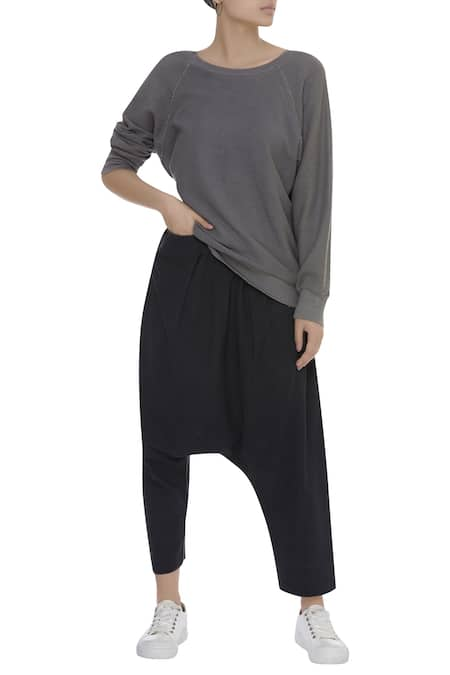 Kapda By Urvashi Kaur Draped pants with welt pockets 