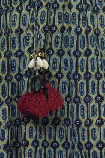 Sagaa By Vanita_Blue Round Cotton Printed Top _at_Aza_Fashions