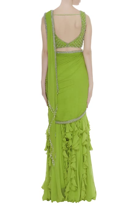 Arpan Vohra Pre-Draped Lehenga Saree With Blouse 