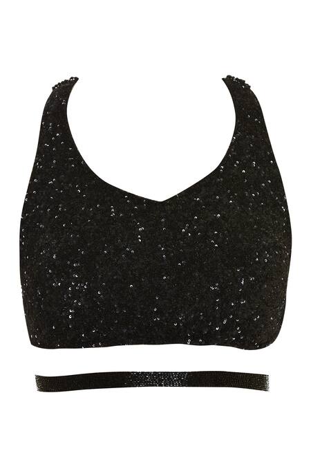 Buy Arpan Vohra Black Embroidered Saree With Blouse Online at Aza Fashions Buy_Arpan Vohra_Black Embroidered Saree With Blouse _Online_at_Aza_Fashions