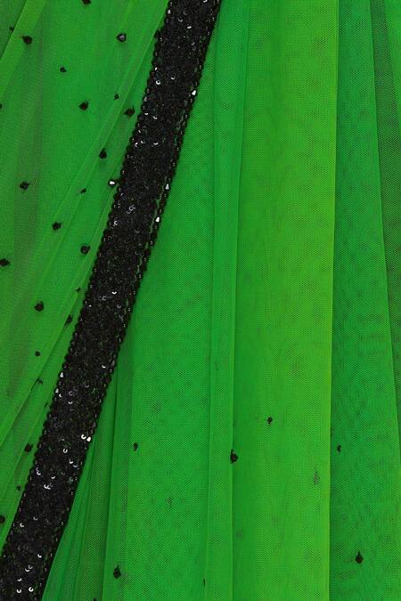 Arpan Vohra Black Embroidered Saree With Blouse at Aza Fashions Arpan Vohra_Black Embroidered Saree With Blouse _at_Aza_Fashions