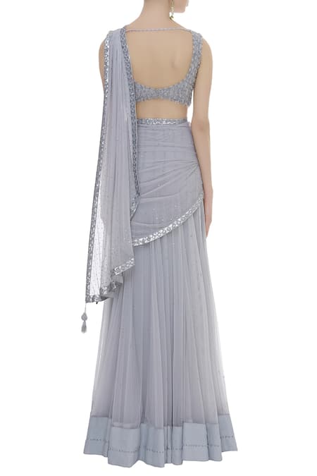 Arpan Vohra Pre-Stitched Lehenga Saree With Blouse 