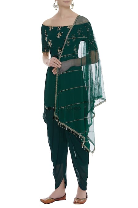 ARPAN VOHRA Embroidered Kurta & Dhoti Pant Set 