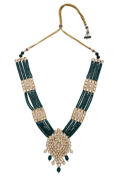 Emerald Diamond Long Necklace set – Masayaa