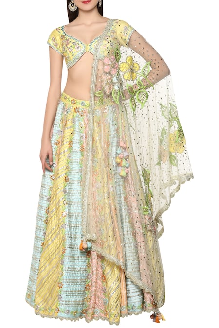 Preeti S Kapoor Embroidered Lehenga Set 