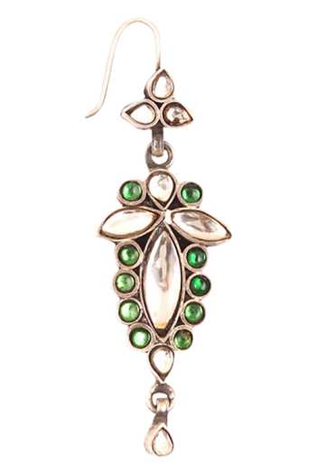 Buy Sangeeta Boochra Silver Plated Stones Floral Dangler Earrings Online at Aza Fashions Buy_Sangeeta Boochra_Silver Plated Stones Floral Dangler Earrings _Online_at_Aza_Fashions