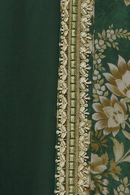 Chhavvi Aggarwal Green Printed Jacket And Palazzo Set at Aza Fashions Chhavvi Aggarwal_Green Printed Jacket And Palazzo Set_at_Aza_Fashions