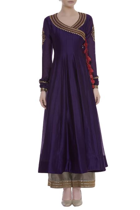 Buy_Radhika Airi_Purple Embroidered Anarkali Set_Online_at_Aza_Fashions