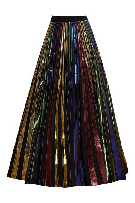 Shop_Reeti Arneja_Black Embroidered Lehenga Set_Online_at_Aza_Fashions