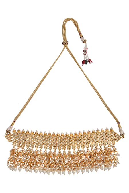 Just Shradhas Bead kundan choker 
