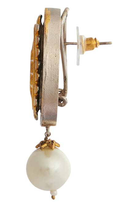 Zevar By Geeta_Gold Plated Kundan Choker Set_at_Aza_Fashions