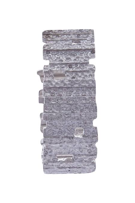 Flower Child By Shaheen Abbas_Silver Plated Textured Circular Earrings_Online_at_Aza_Fashions