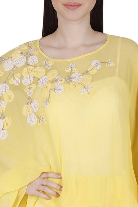 Buy_Julie By Julie Shah_White Beaded Tunic With Jumpsuit _Online_at_Aza_Fashions